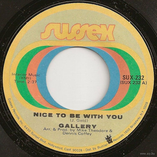 The Gallery, Nice To Be With You, SINGLE 1972