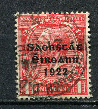 Ирландия - 1922 - Надпечатка на марках Великобритнаии 1Pg - [Mi.26I] - 1 марка. Гашеная.  (Лот 63CU)