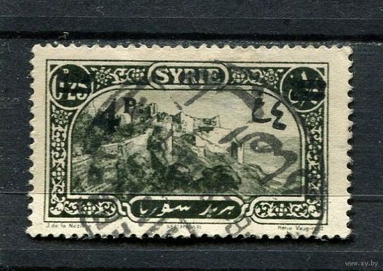 Сирия (Французский мандат) - 1926 - Замок Маркаб с надпечаткой 4Р на 0,25Р - [Mi.301] - 1 марка. Гашеная.  (Лот 61DA)