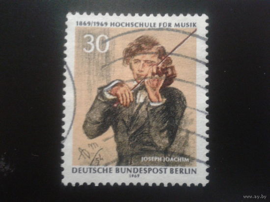 Берлин 1969 австрийский музыкант и композитор, живопись Михель-0,6 евро гаш.