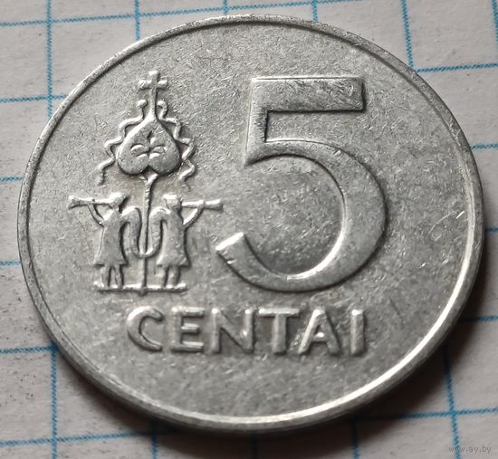 Литва 5 центов, 1991     ( 3-7-5 )