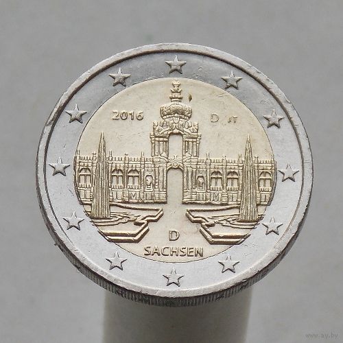 Германия 2 евро 2016 D  Саксония