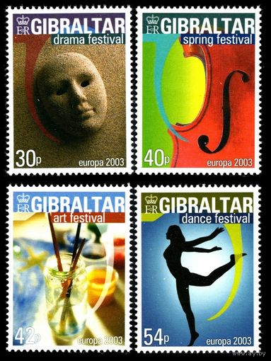 2003 Гибралтар 1032-1035 Европа Cept 7,00 евро