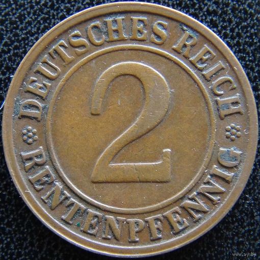 YS: Германия, 2 рентенпфеннига 1923D, KM# 31 (2)