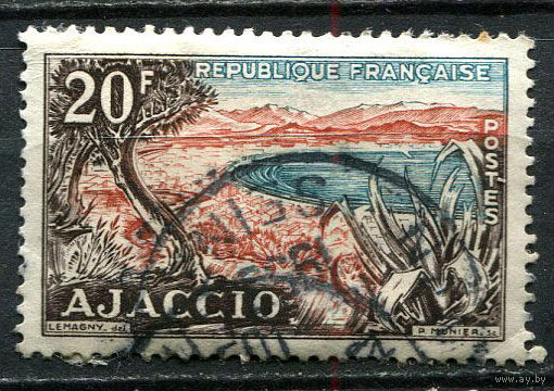 Франция - 1954 - Пирода Аяччо - [Mi.1009] - 1 марка. Гашеная.  (Лот 52EM)-T7P7