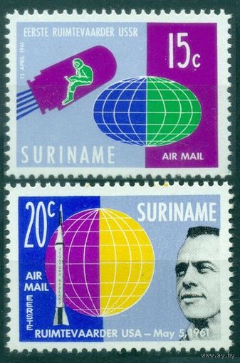 1961 Суринам 406-407 Восток 1 / космонавт А.В. Шепард 3,00 евро