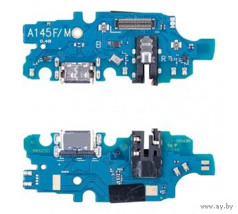 Шлейф для Samsung Galaxy A14 4G (A145F) плата системный разъем/разъем гарнитуры/микрофон