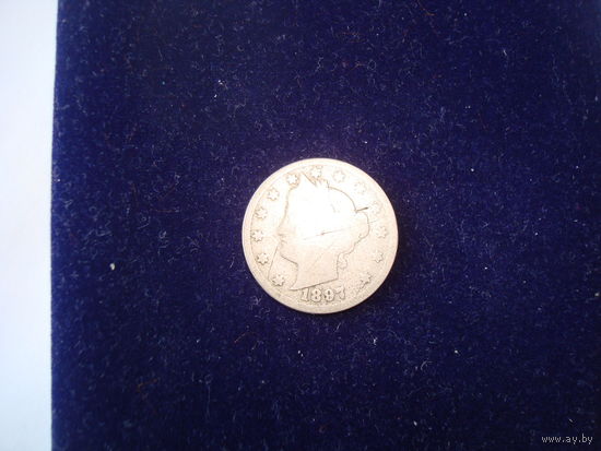 Монета 5 центов США, 1897 г.