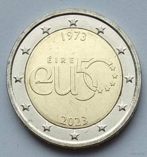 Ирландия 2 евро 2023 г. 50 лет вступления Ирландии в ЕС