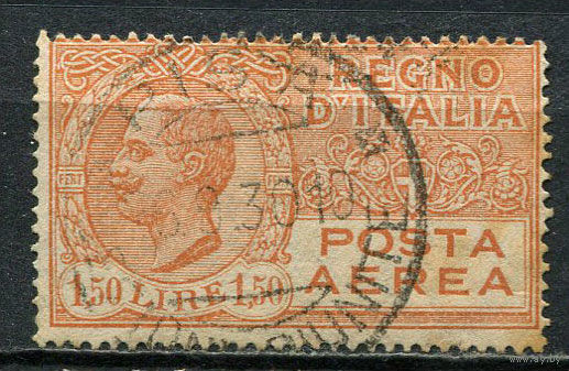 Королевство Италия - 1926 - Авиапочта 1,5L - [Mi.232] - 1 марка. Гашеная.  (Лот 57EM)-T7P11