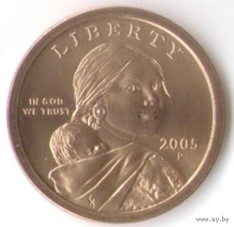 1 доллар США 2005 год Сакагавея Парящий орел двор P _состояние aUNC/UNC