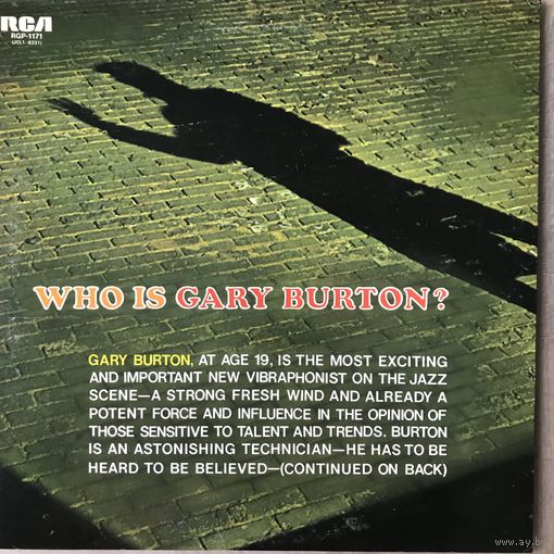 Gary Burton Who Is Gary Burton? Оригинал Japan 1976