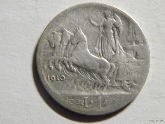 Италия 1 лира 1910г