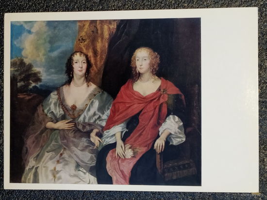 Открытка Антонис ван Дейк. 1599 – 1641. Портрет Анны Далькит (?) и Анны Керк. Конец 1630-х гг. Государственный Эрмитаж.