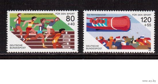 Германия(ФРГ)-1986,(Мих.1269-1270), ** , Спорт