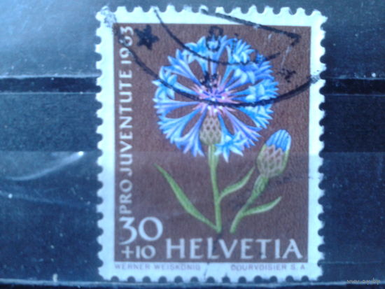 Швейцария 1963 Цветок Михель-2,0 евро гаш