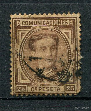 Испания (Королевство) - 1876 - Король Альфонсо XII - 25c - [Mi.159] - 1 марка. Гашеная.  (Лот 95P)