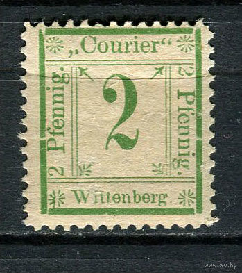 Германия - Виттенберг - Местные марки - 1896 - Цифры 2Pf - [Mi.1N] - 1 марка. MLH.  (Лот 89DA)