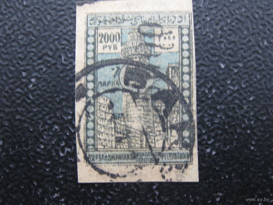 Азербайджан 1923 Гражданская война надпечатка 5000 на 2000 подлинное гашение