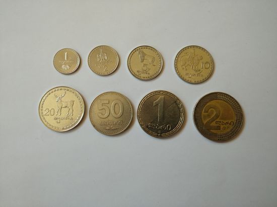 Грузия набор 8 монет 1993-2006