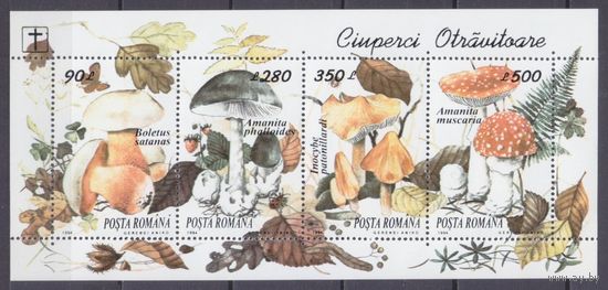 1994 Румыния 5009-5012/B293 Грибы