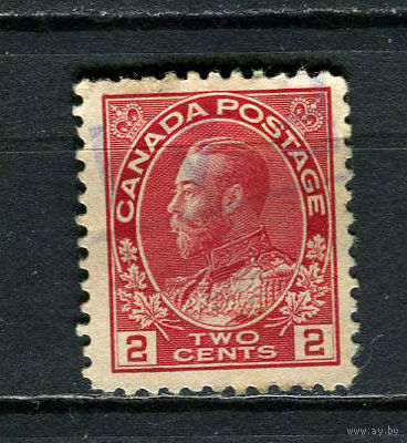 Канада - 1911/1918 - Король Георг V 2С - (есть тонкое место) - [Mi.93bA] - 1 марка. Гашеная.  (Лот 22DY)-T2P16