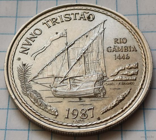 Португалия 100 эскудо, 1987 Золотой век открытий - Нуну Триштан      ( 2-13-1 )