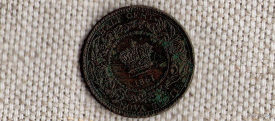 Новая Скотия 1/2 цента 1861 /Виктория/ шотландия РЕДКАЯ /(М)