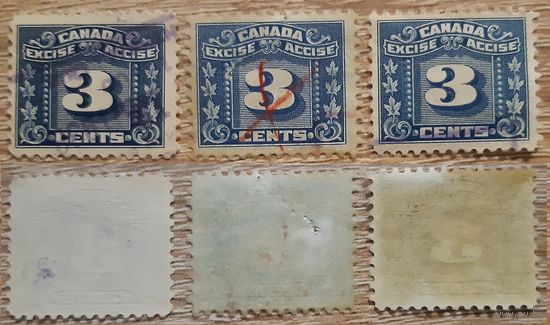Канада 1914 Акцизная марка. 3 С