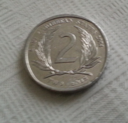 2 цента 2004 г. Восточные Карибы