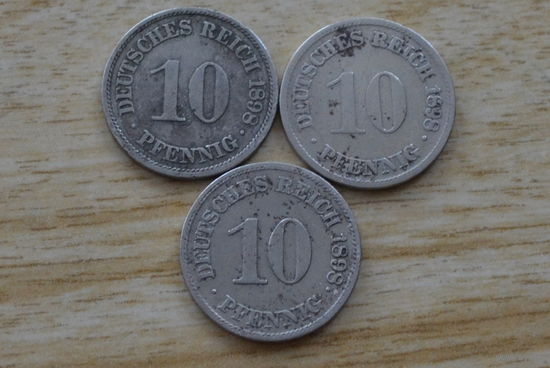 Германия 10 пфеннигов 1898