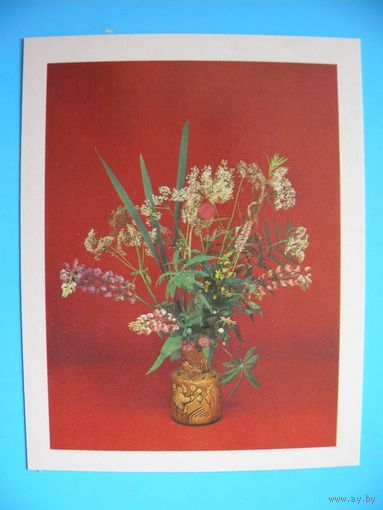 Шаров Ю.(фото), Композиция из цветов, 1982, чистая, мини-формат.