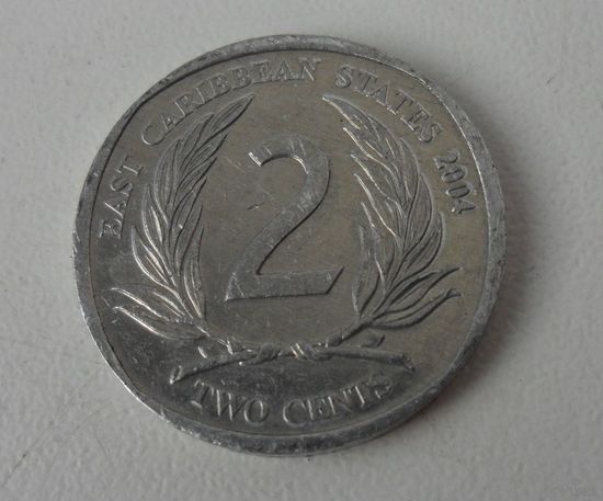 2 цента Восточные Карибы 2004 г.в. KM# 35