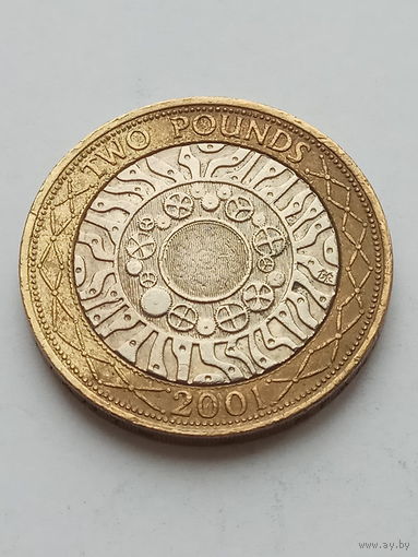 Великобритания 2 фунта 2001