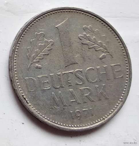 Германия 1 марка, 1971 "G" - Карлсруэ 1-2-19
