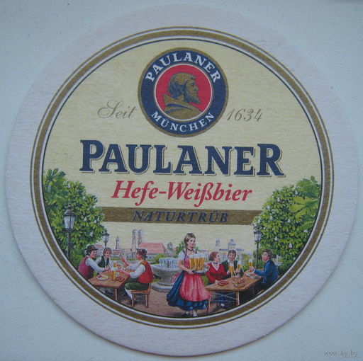 Подставка под пиво (бирдекель) Paulaner. Цена за 1 шт.
