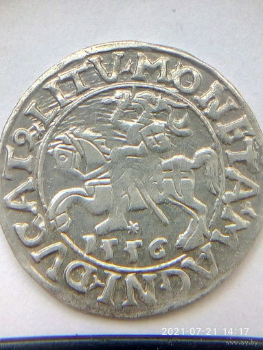 Литва 1/2 гроша 1556 г. Сигизмунд II Август, без мц. МД - Вильнюс. СОСТОЯНИЕ.