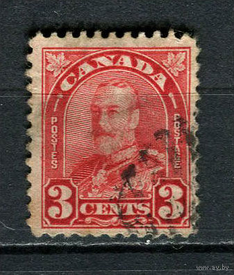 Канада - 1930/1931 - Король Георг V 2С - (есть тонкое место) - [Mi.142IIA] - 1 марка. Гашеная.  (Лот 29DY)-T2P16