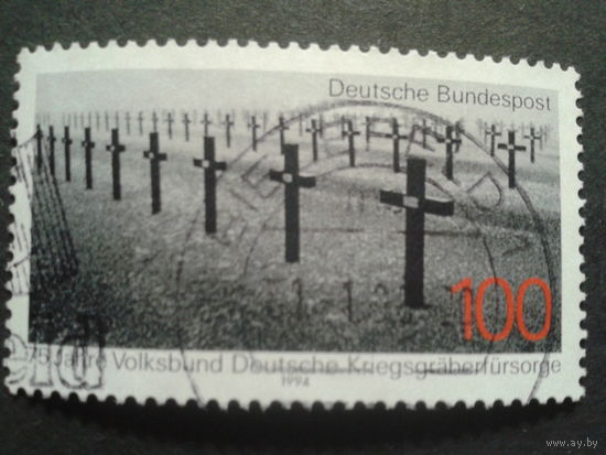 Германия 1994 солдатское кладбище Михель-0,8 евро гаш.