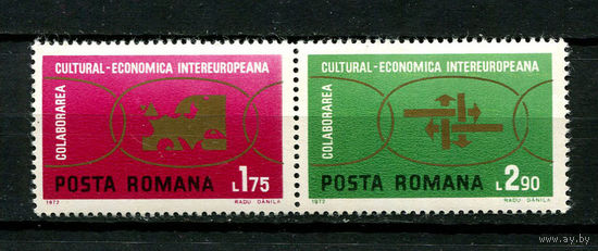 Румыния - 1972 - InterEuropa 72 - сцепка - [Mi. 3020-3021] - полная серия - 2 марки. MNH.