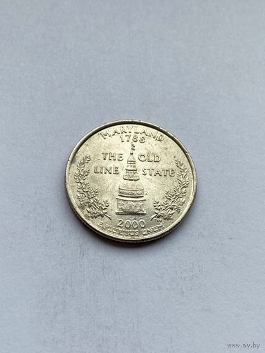 25 центов 2000 г. Мэриленд, США