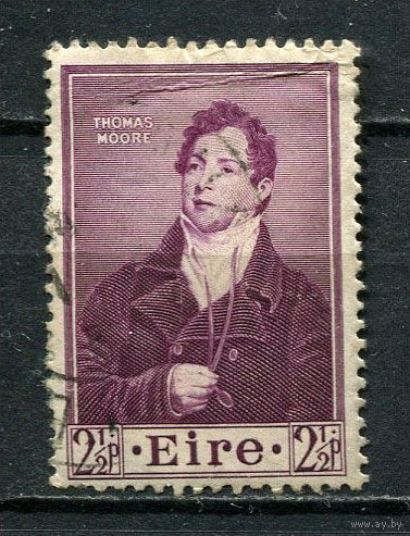 Ирландия - 1952 - Томас Мур 2 1/2Pg - [Mi.114] - 1 марка. Гашеная.  (Лот 76CU)