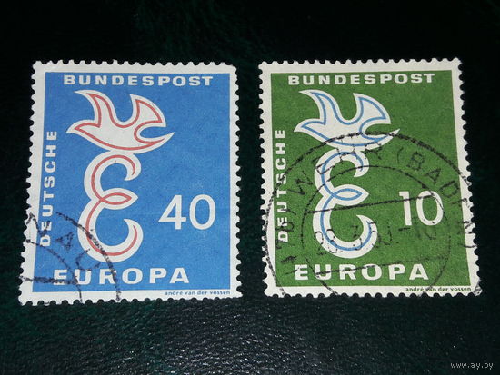 Германия ФРГ 1958 Европа СЕПТ Полная серия 2 марки