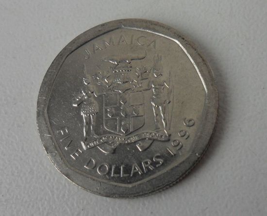 5 долларов Ямайка 1996 г.в. KM# 163