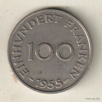 Саар 100 франк 1955