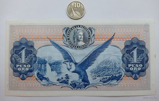 Werty71 Колумбия 1 песо 1973 UNC Банкнота