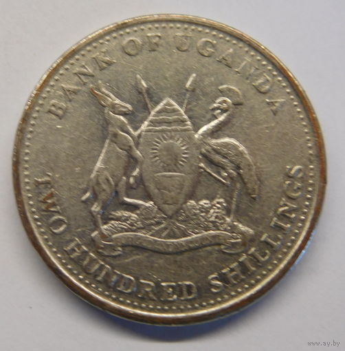 Уганда 200 шиллингов 2007 г