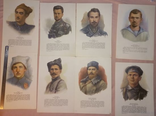 8шт.Портреты,плакаты герои гражданской войны