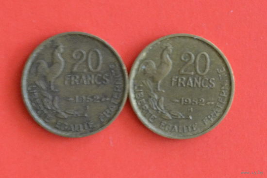 Франция 20 франков 1952 В