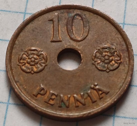 Финляндия 10 пенни, 1941     ( 2-1-7 )